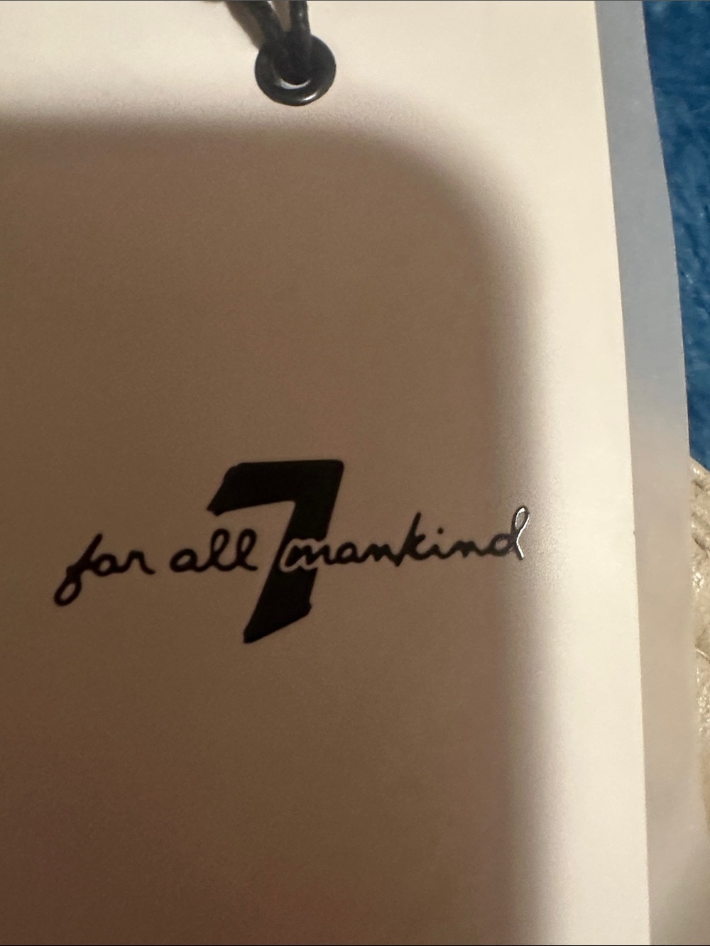 7 For All Mankind Cream Puff-Sleeve Square Neck Crop Top - Picture 3 of 3